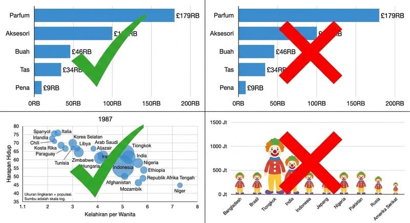 Contoh bagan yang baik dan buruk