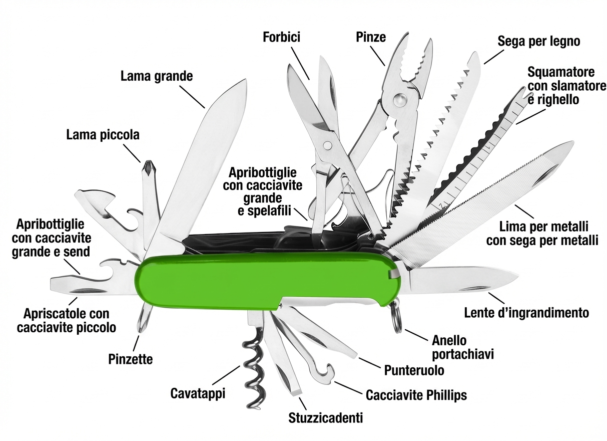Un coltellino svizzero verde