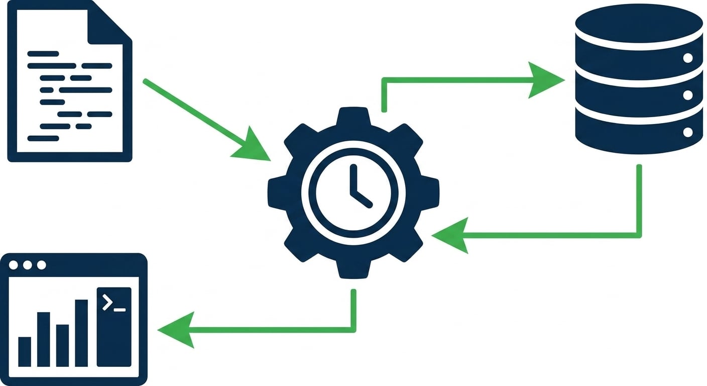 Diagramma dei componenti Airflow: scheduler, API server, Dag processor e metadata database