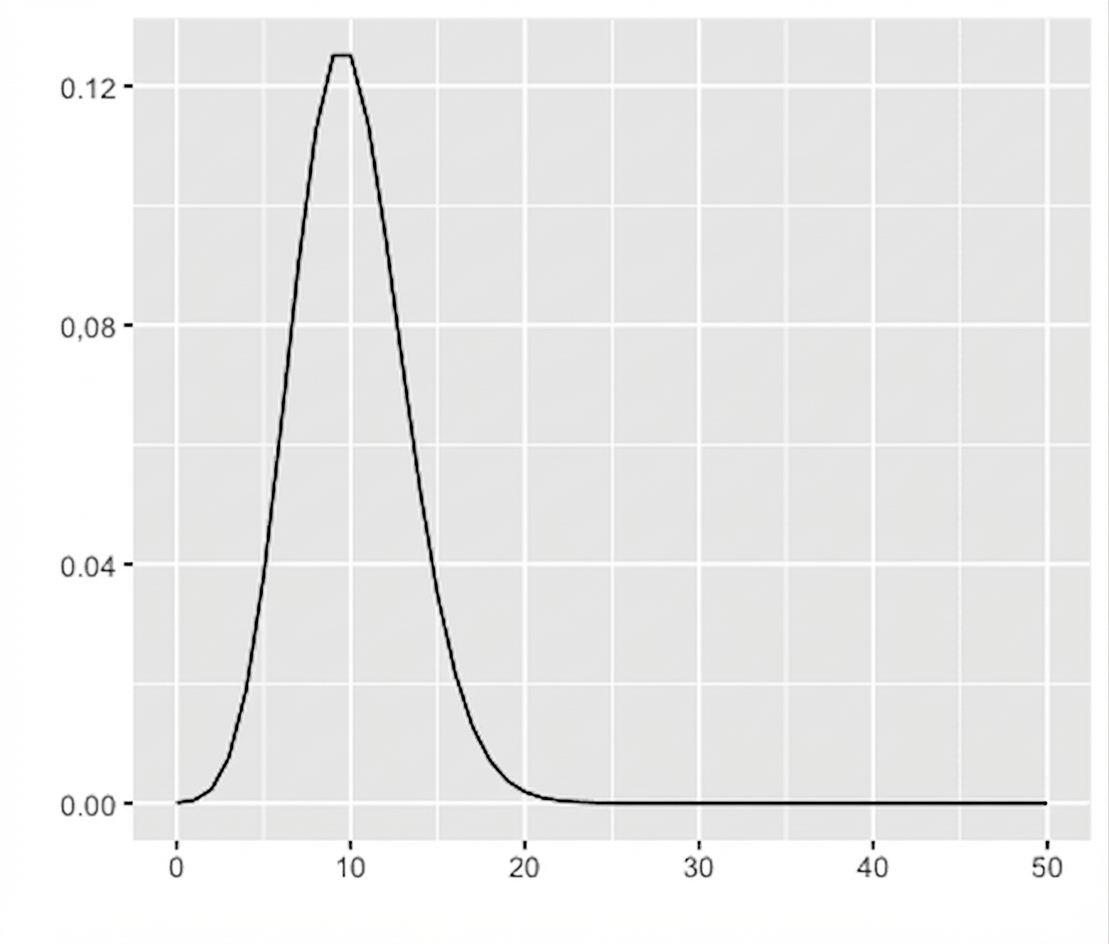 Grafico della distribuzione di Poisson