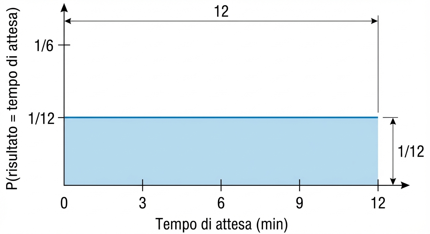 Larghezza distribuzione = 1, altezza = 1/12