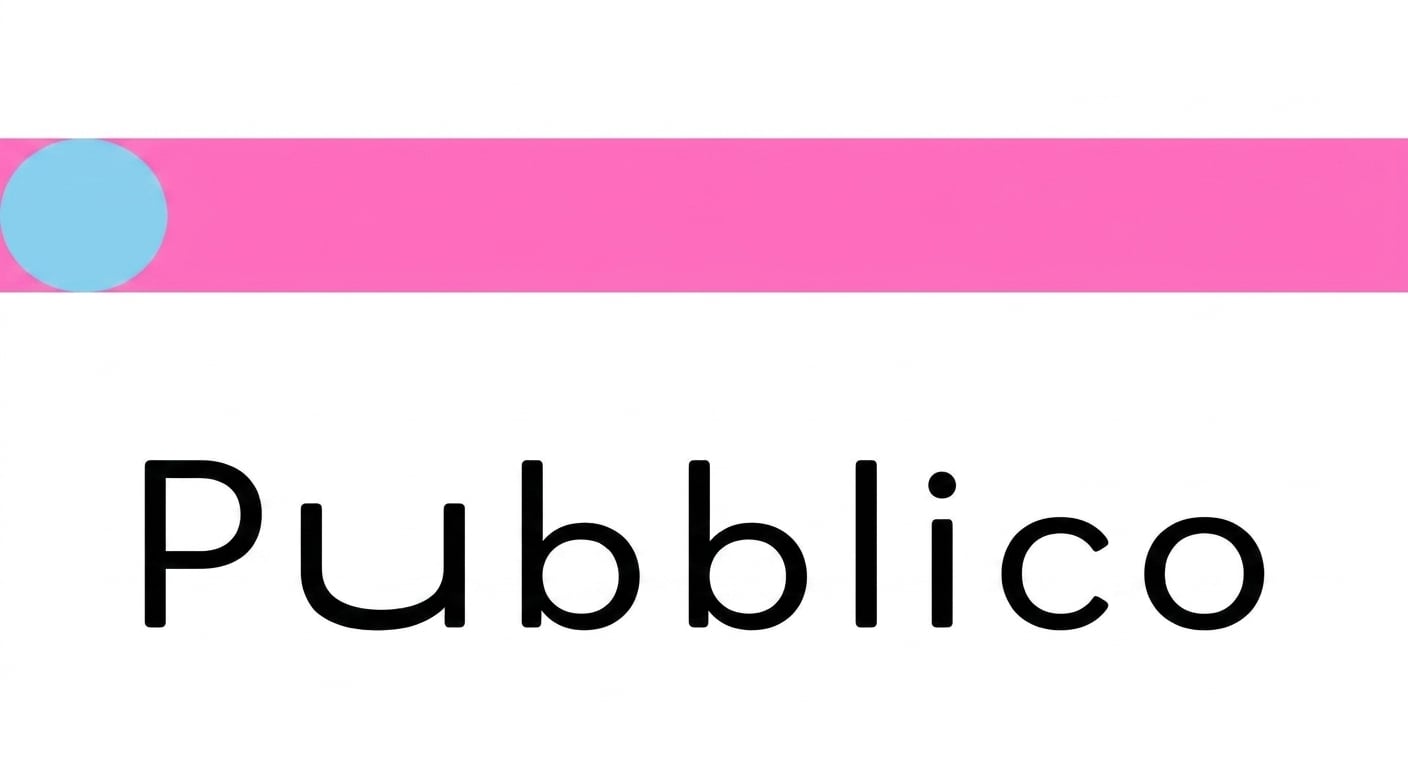 Un cerchio con la parola pubblico