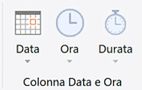 Schermata che mostra l'opzione di trasformazione data in Power Query