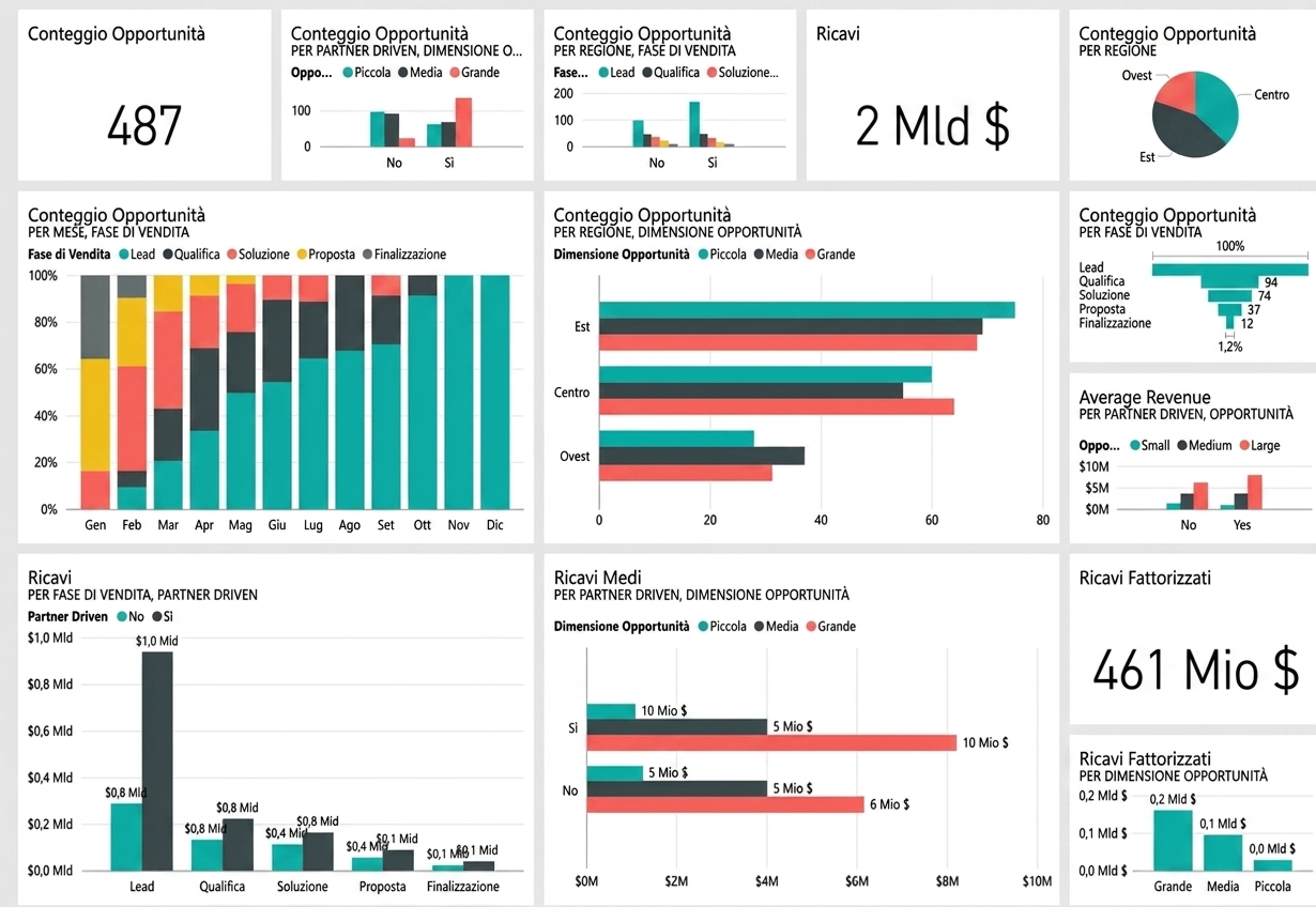 Esempio di dashboard Power BI