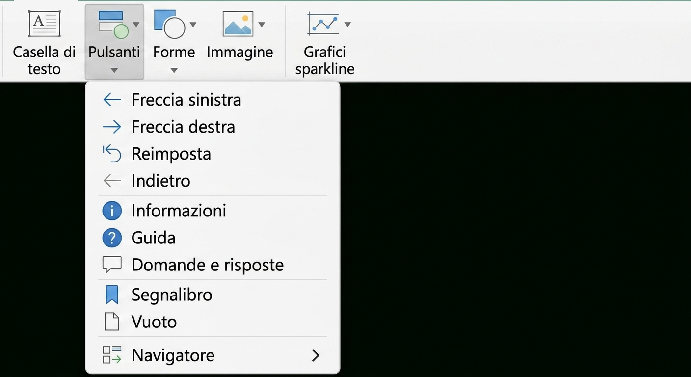 Il menu dei pulsanti