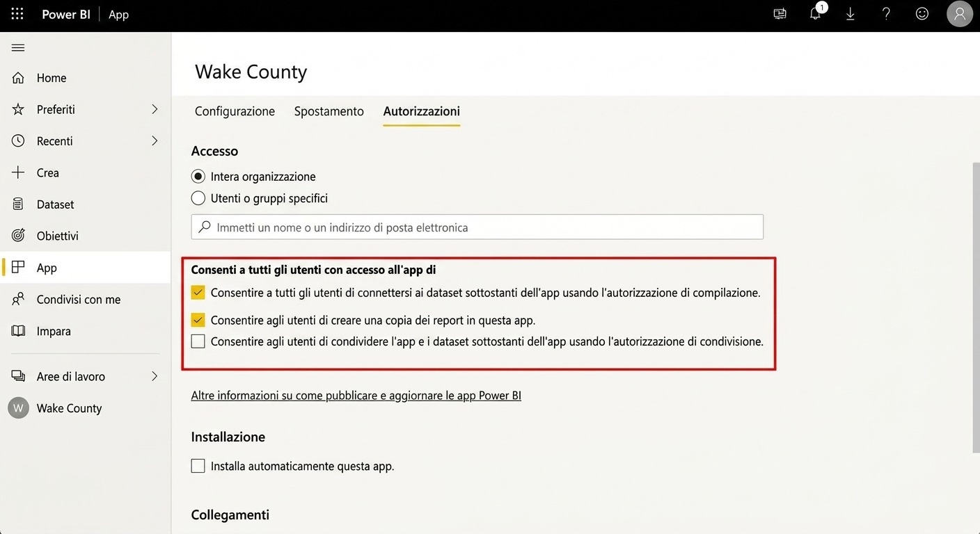 Concedere l'accesso a un'app dà agli utenti i diritti di quell'app.