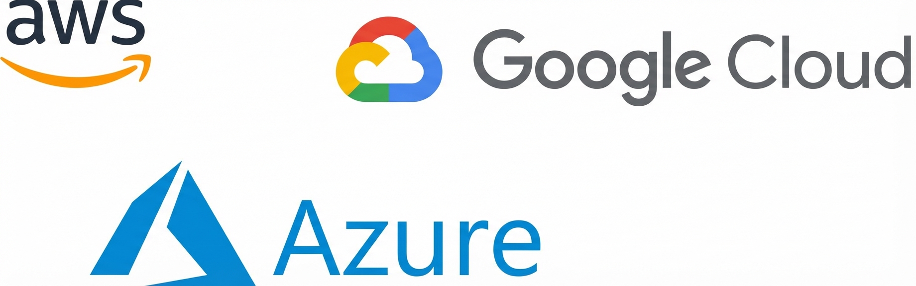 Loghi dei più comuni fornitori di servizi cloud