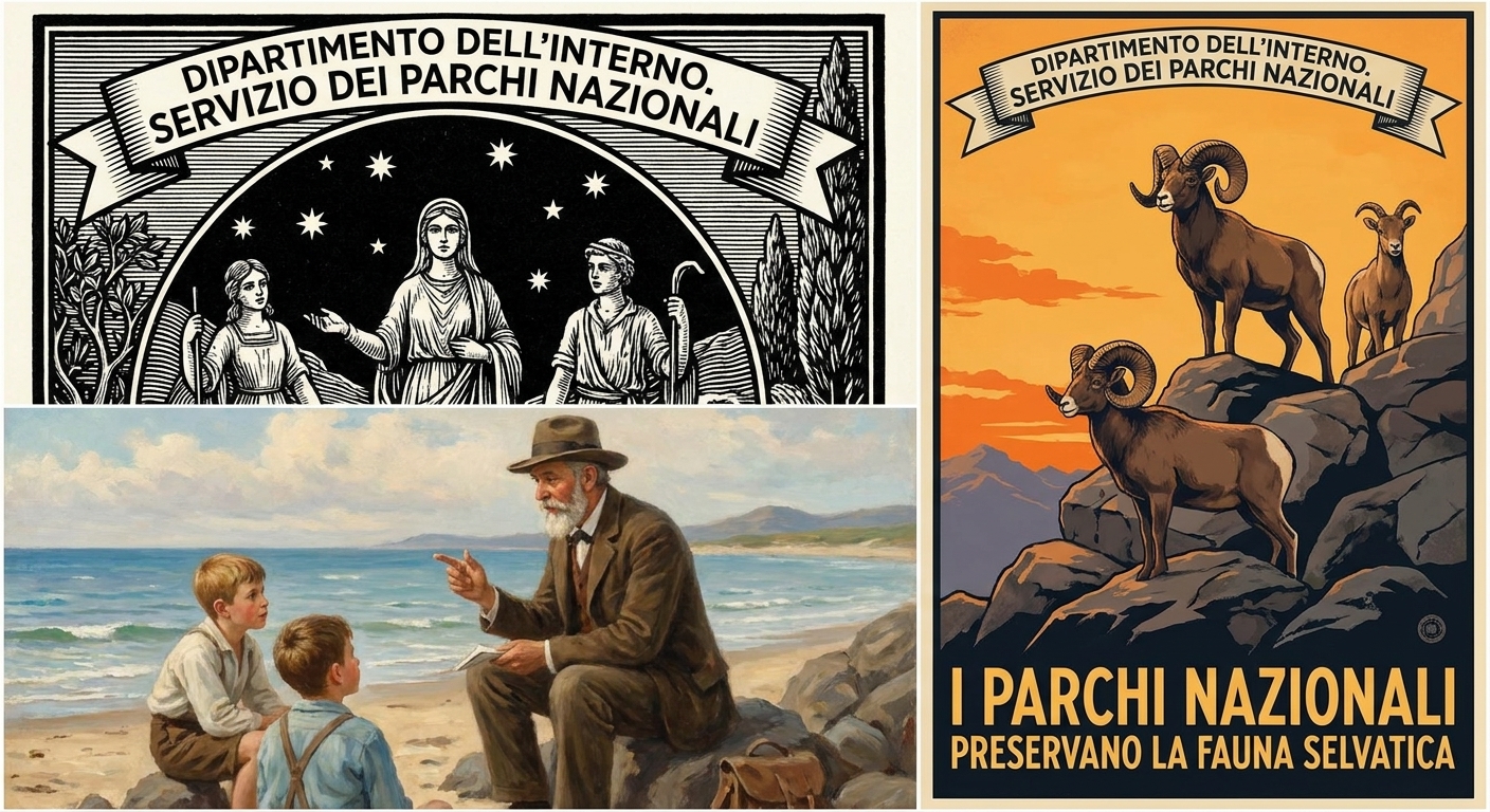 Collage di foto da libri di storie
