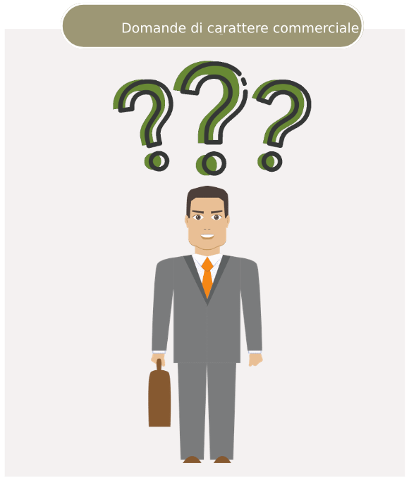 Un uomo d'affari che fa domande