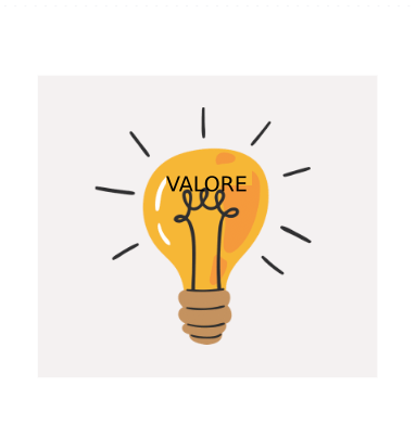 Lampadina con la parola "VALUE"