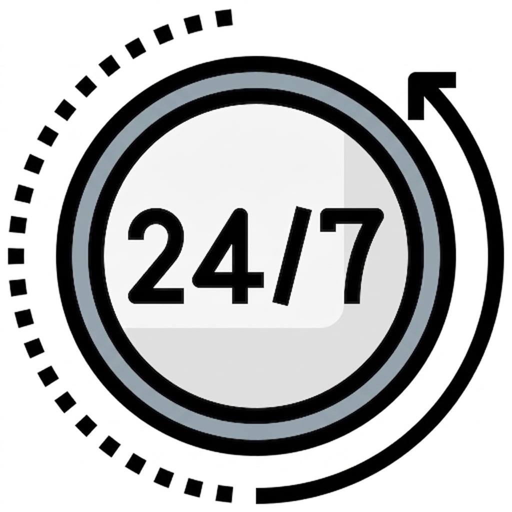 Immagine di un ciclo continuo che rappresenta disponibilità 24/7.