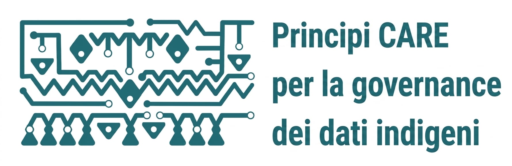 Logo dei principi CARE per la governance dei dati indigeni.