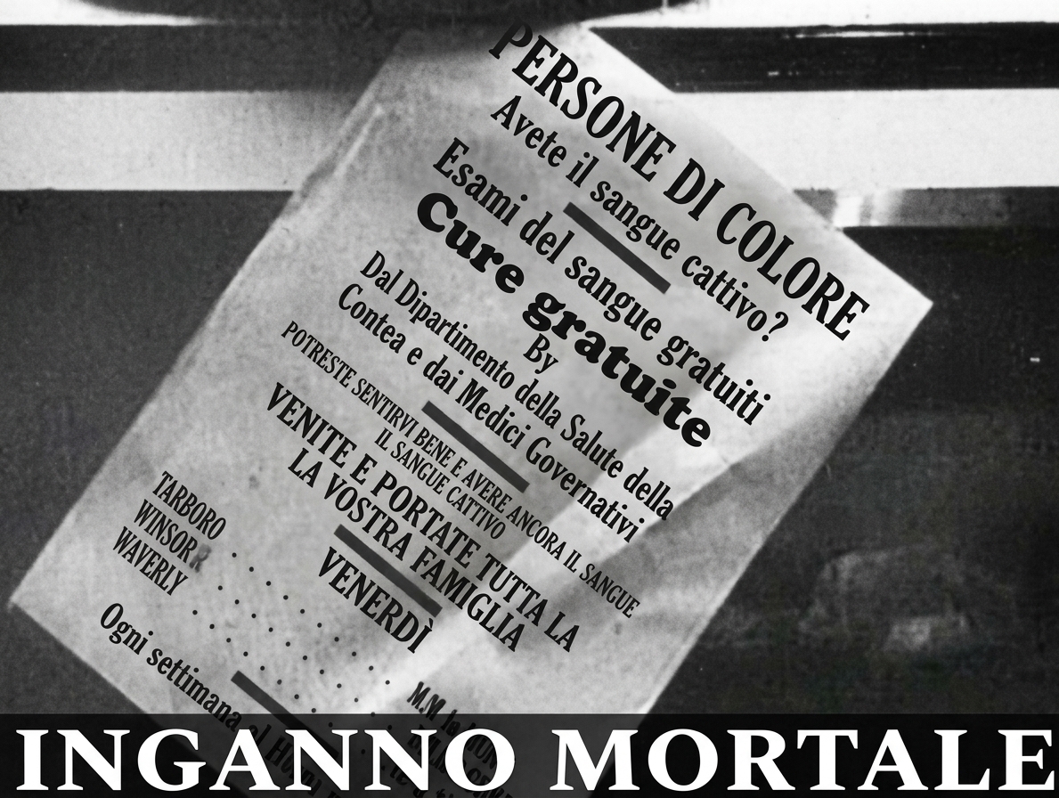 Volantino per il reclutamento dei partecipanti allo studio sulla sifilide di Tuskegee