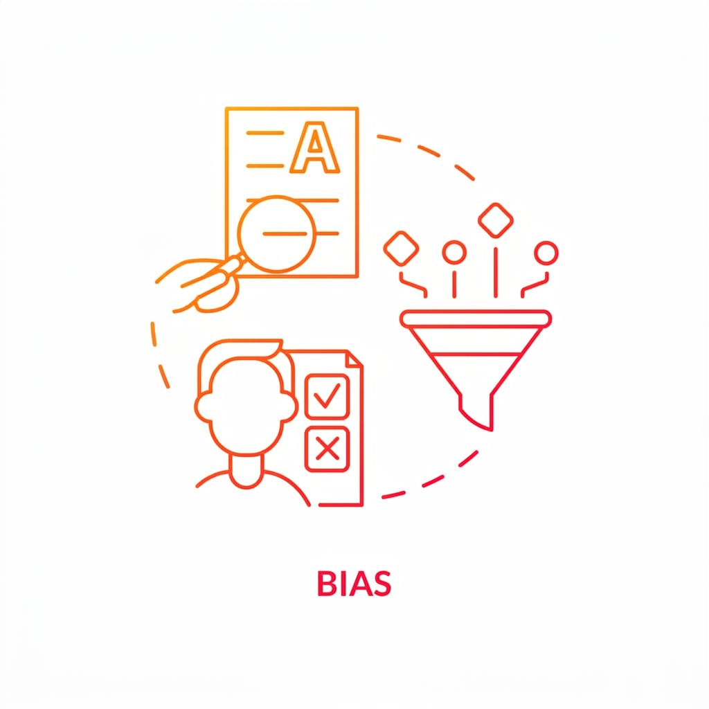 Un'icona che mostra come un modello possa apprendere bias dai dati visti.