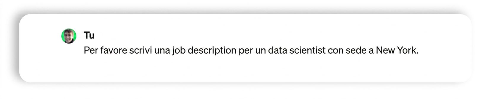 Prompt per scrivere una job description.