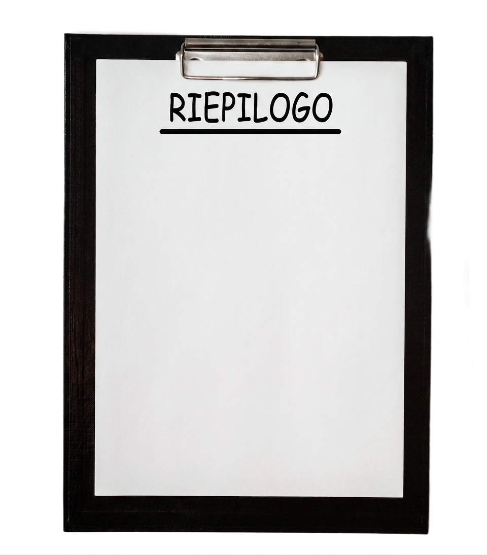 Una clipboard con un riassunto.