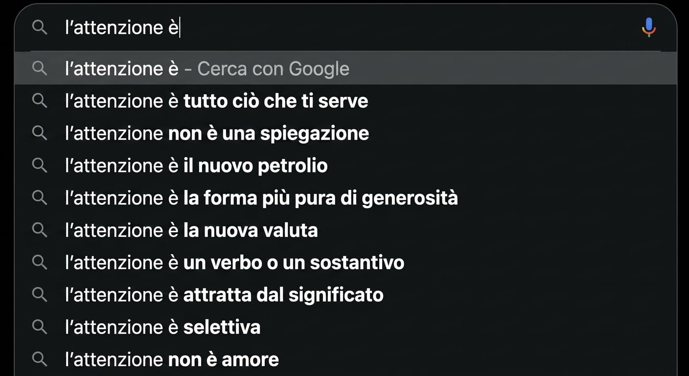 Suggerimento automatico di un motore di ricerca