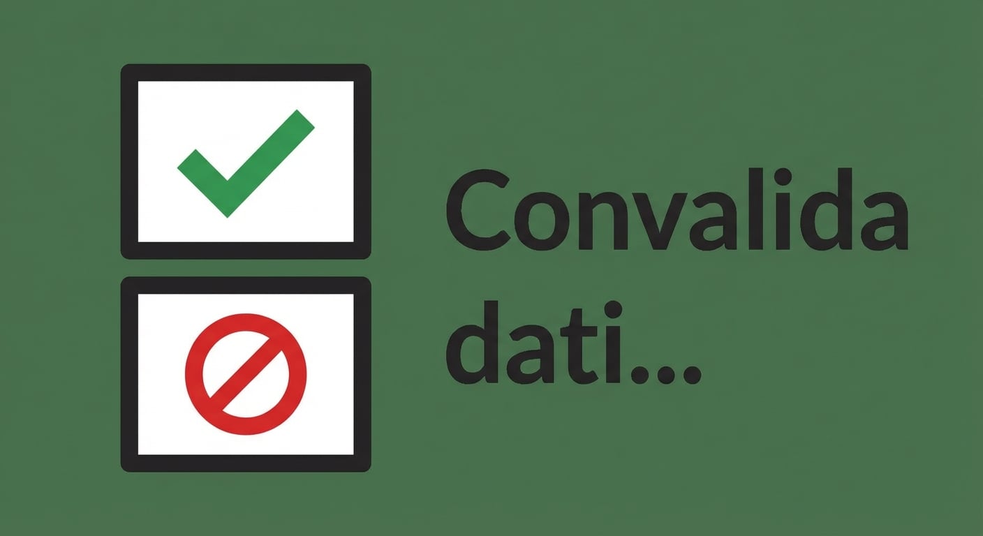 Screenshot del pulsante Convalida dati in Excel