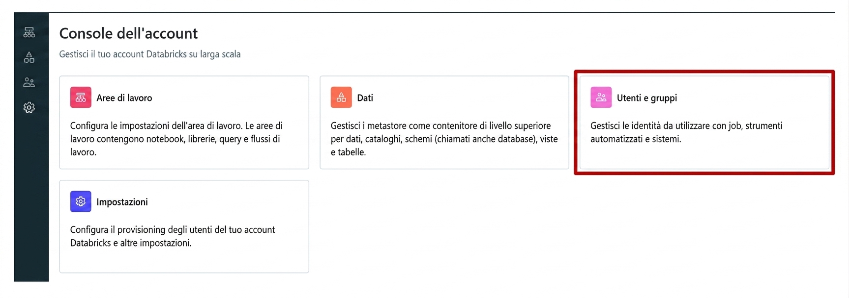 Utenti Account Console
