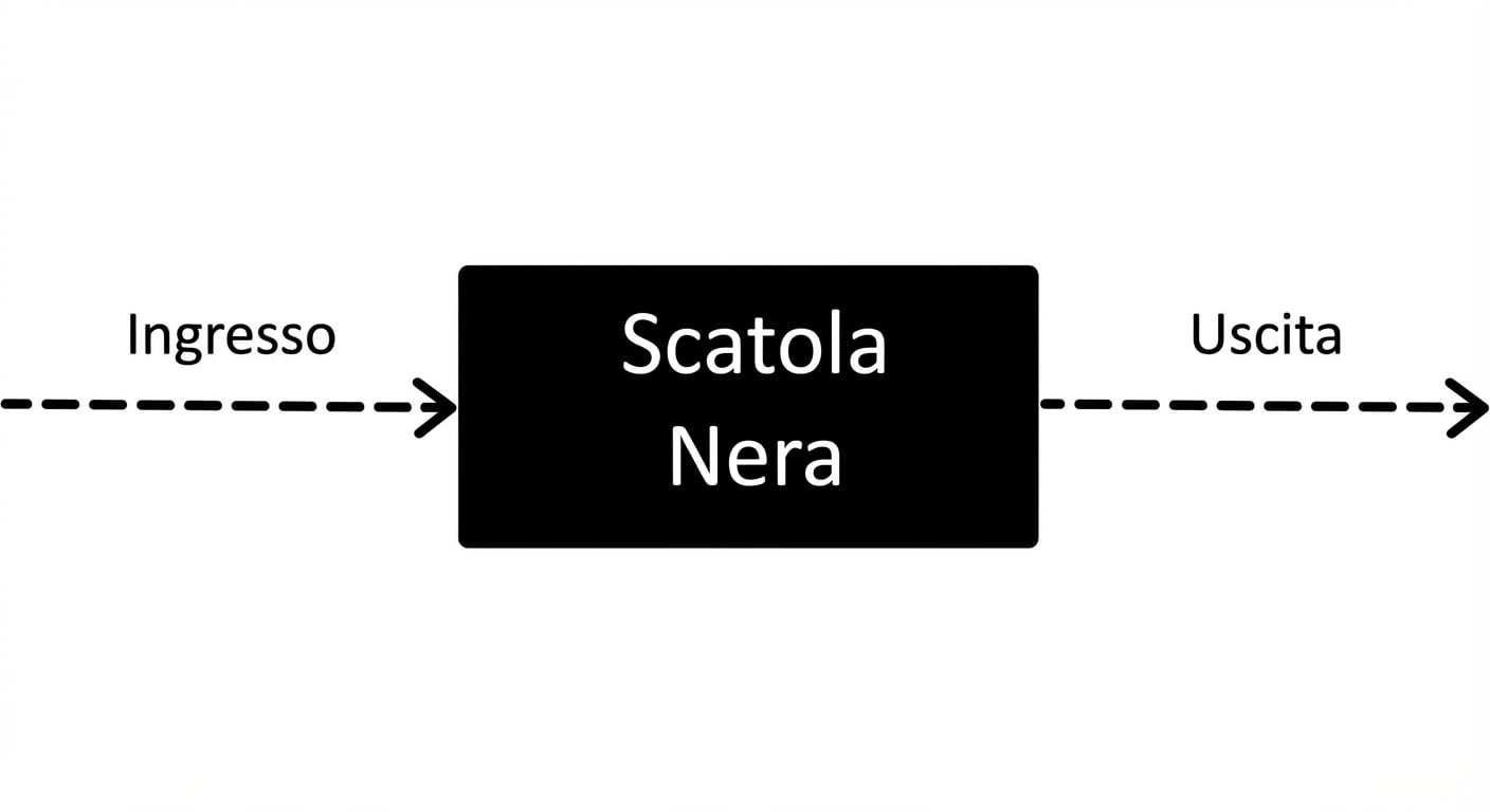 Un diagramma di flusso che illustra la natura di scatola nera.