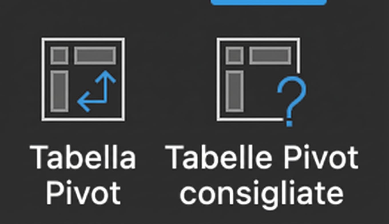 Due pulsanti PivotTable nel menu Inserisci di Excel