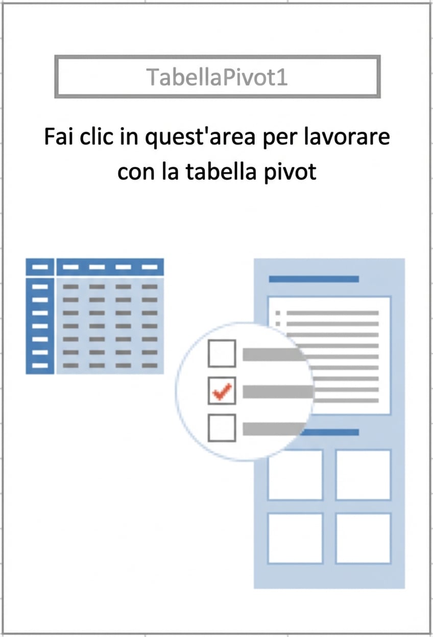 Schema del segnaposto della tabella pivot che spiega agli utenti come creare la loro tabella pivot