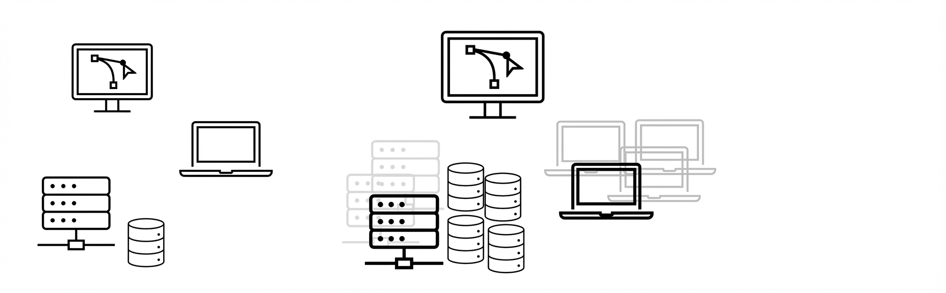 Scalare l'infrastruttura per renderla più grande.