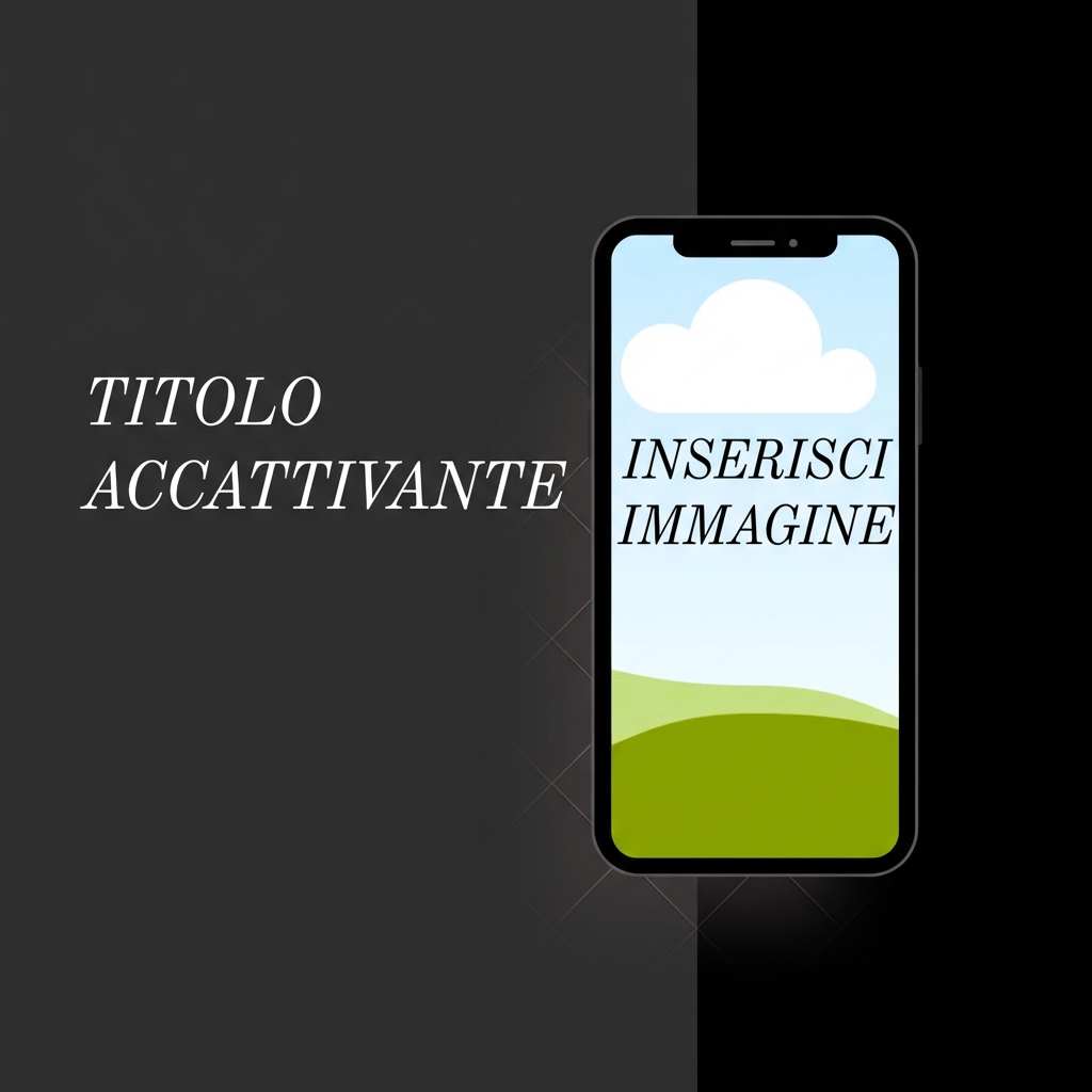 Wireframe per una pubblicità sui social media.