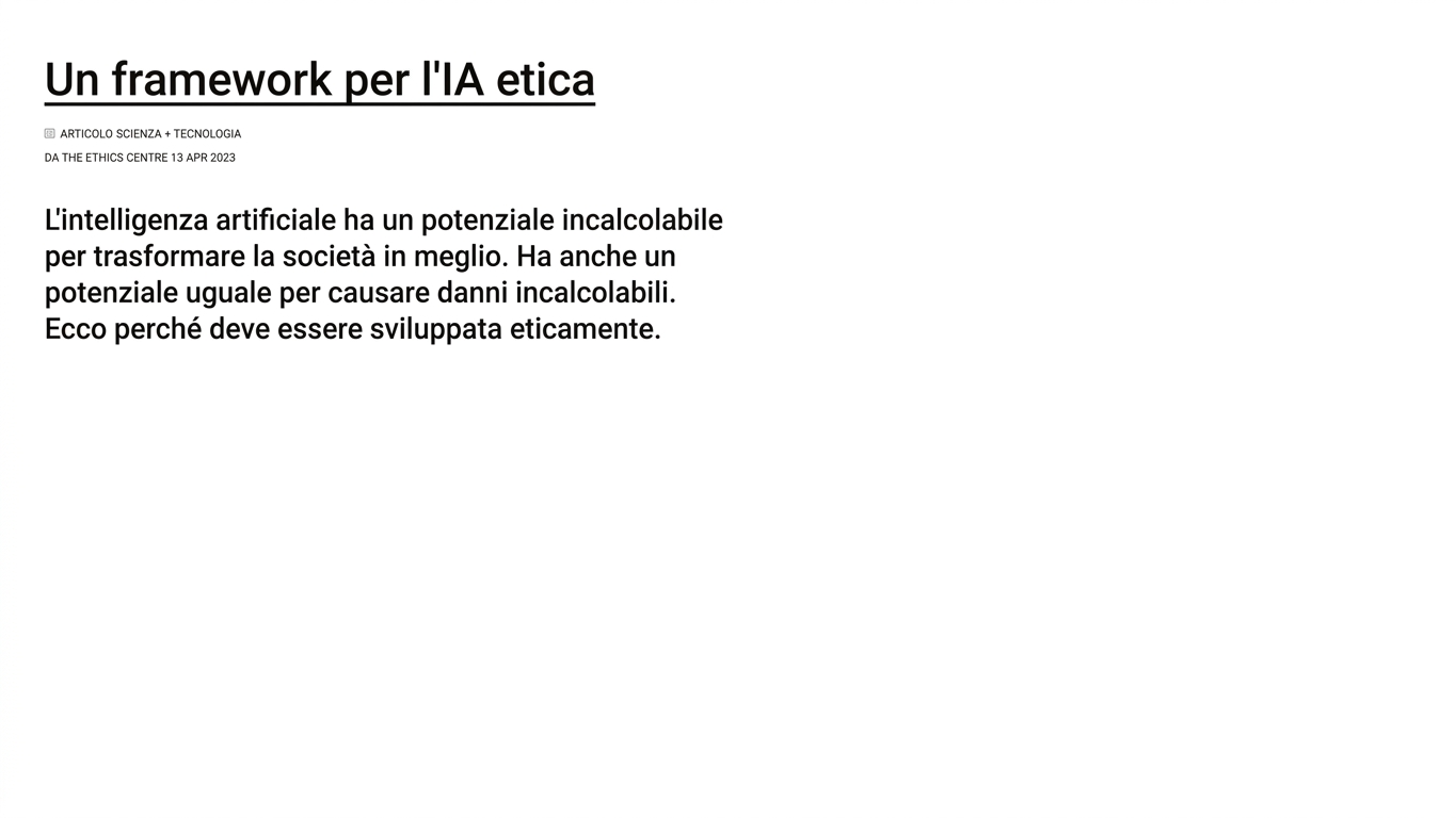 Framework per IA etica