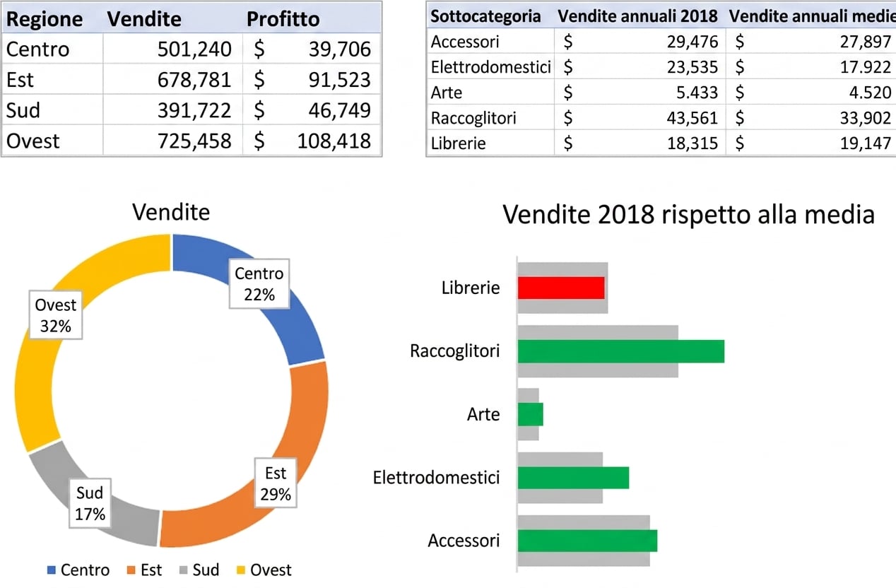 Esempi di tabelle e grafici con dati aggregati