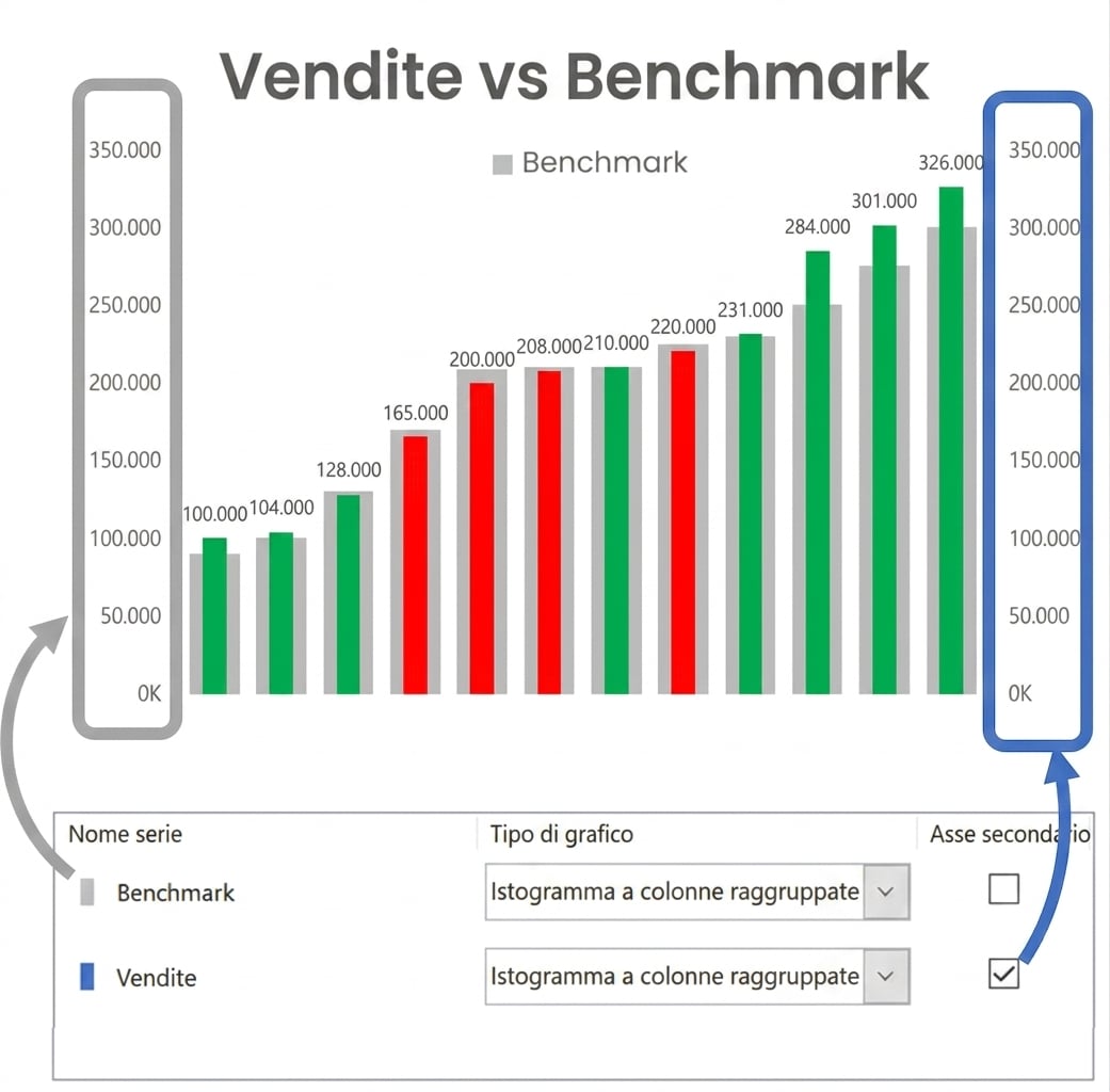 Esempio di bullet chart