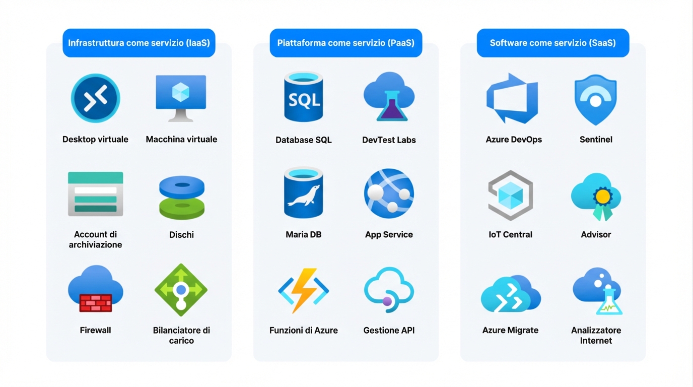 Elenco dei servizi per tipo di servizio cloud