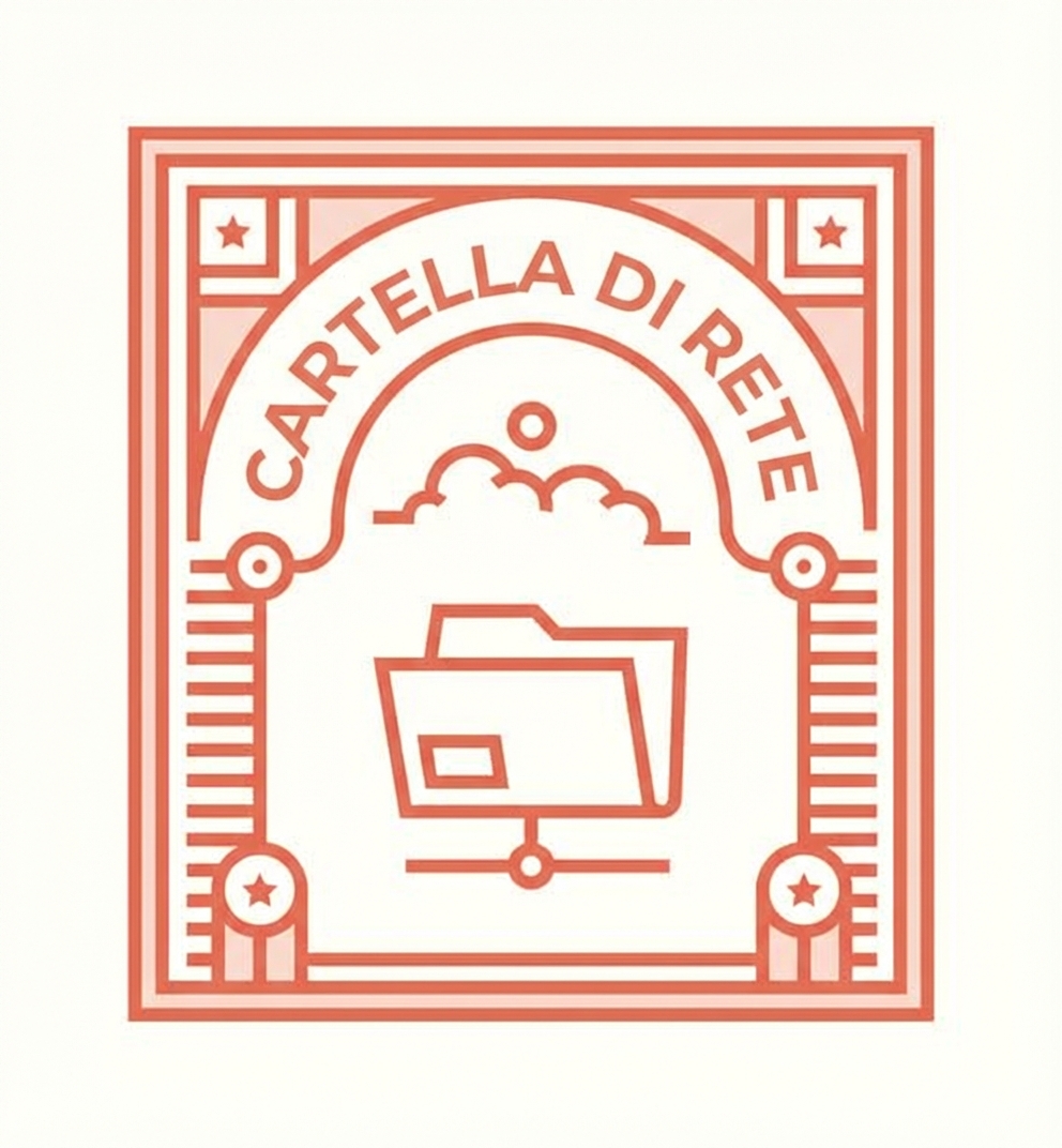 Immagine tipo timbro con cartella di rete