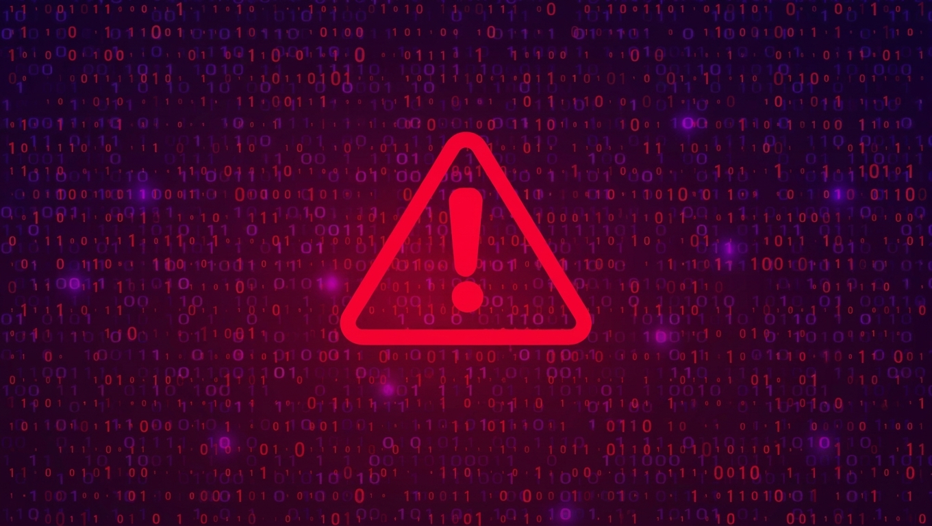 Immagine con un punto esclamativo rosso in un triangolo: allerta sicurezza