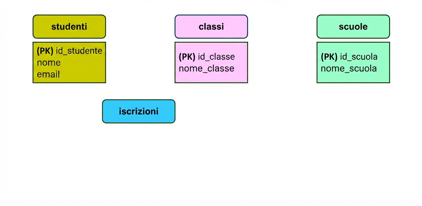 Modello a tema universitario con iscrizioni