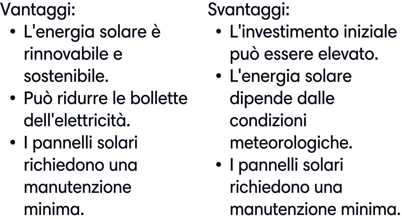 Elenco degli svantaggi