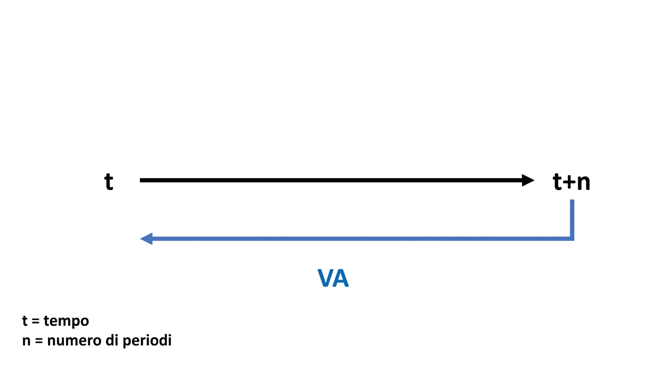 esempio di calcolo del valore attuale su timeline