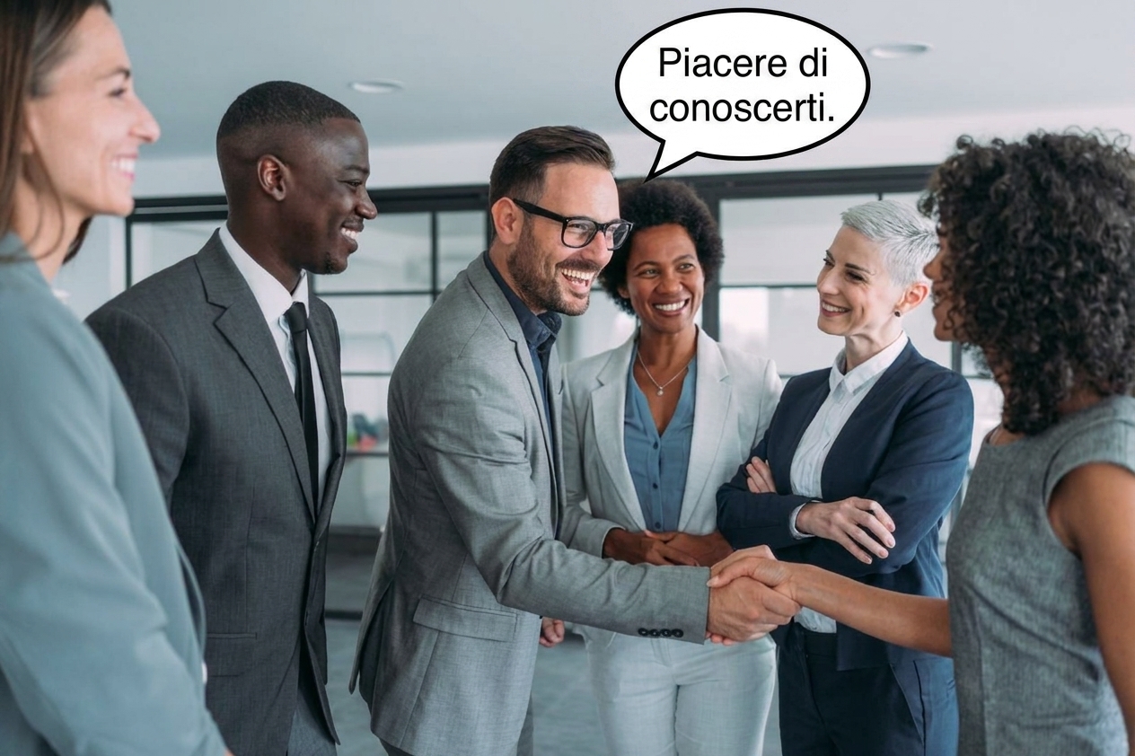 Persone d’affari che si presentano