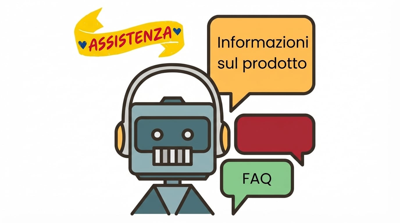 Un chatbot di assistenza clienti con due modalità: una per fornire info sui prodotti e consigli, e un'altra per dare indicazioni specifiche e FAQ a chi ha problemi con gli ordini.