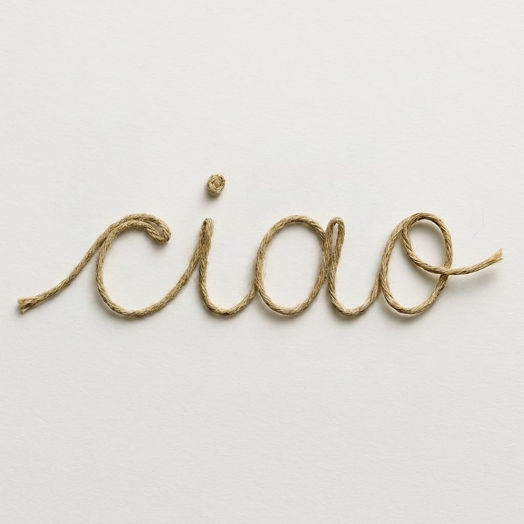 Ciao scritto con stringa