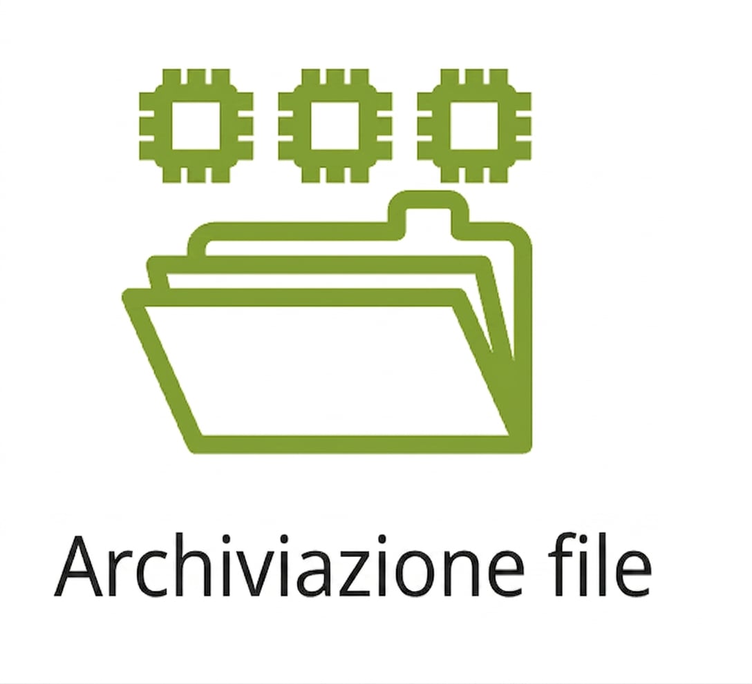 Un'icona che mostra il file storage.
