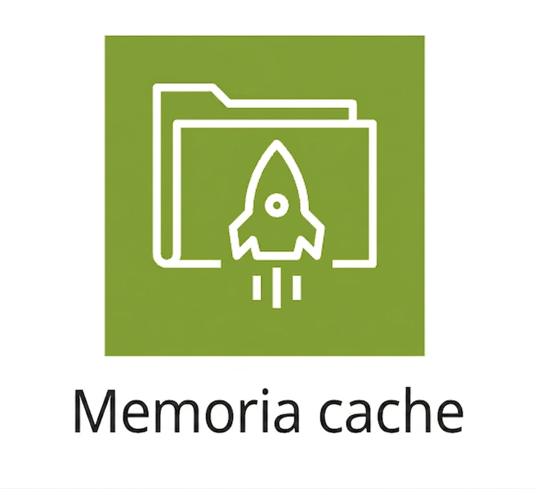 Un'icona che mostra il cache storage.