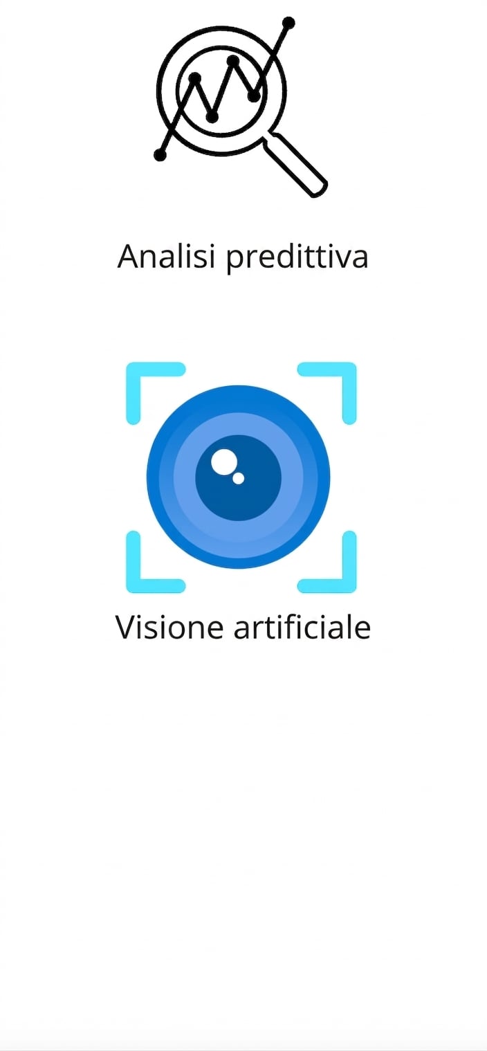 Un'icona che mostra la computer vision.