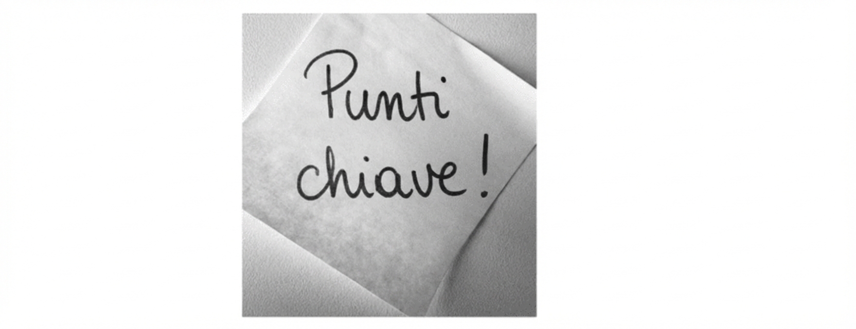 Un post-it con la parola “takeaway”