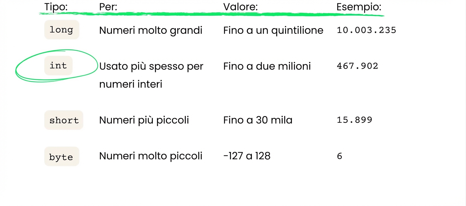 int si usa nella maggior parte dei casi