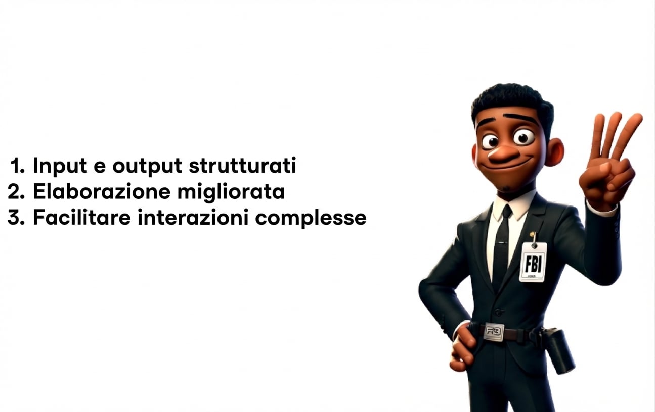 L'immagine mostra un agente FBI a cartone che alza tre dita