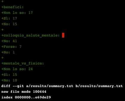 output di git diff main summary-statistics, seconda parte