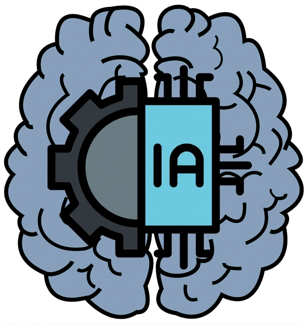 Illustrazione combinata di un cervello umano e intelligenza artificiale
