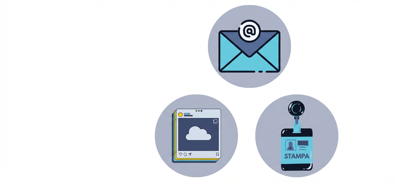 Fumetto con email