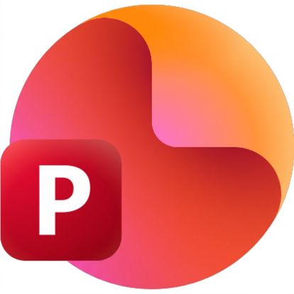 L'attuale icona dell'app Microsoft PowerPoint